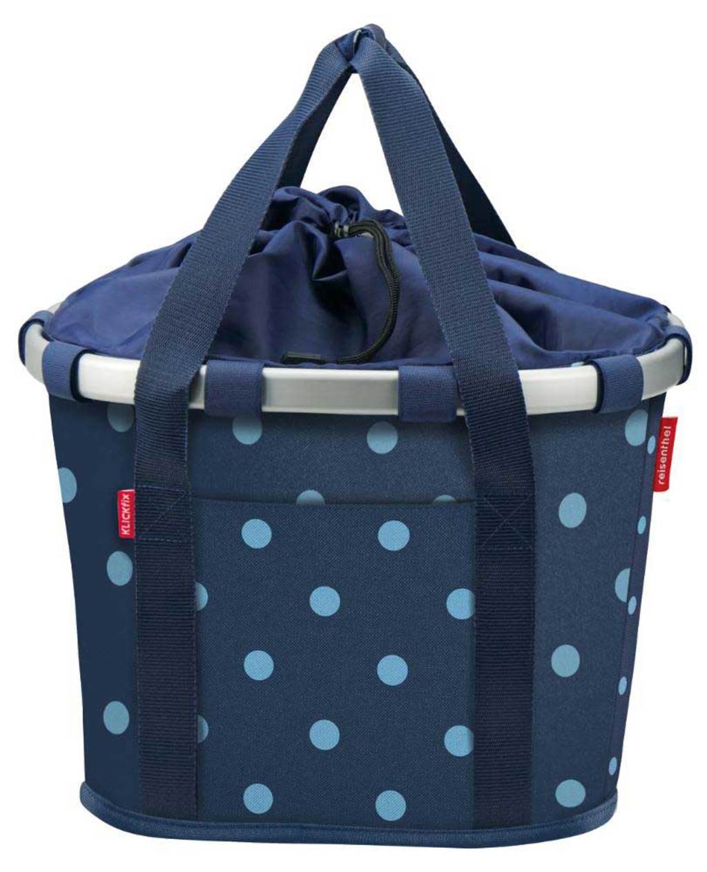 Mandtas KLICKfix Bikebasket - Mixed Dots Blue - 15 Liter Mandtas KLICKfix Bikebasket - Mixed Dots Blue - 15 Liter